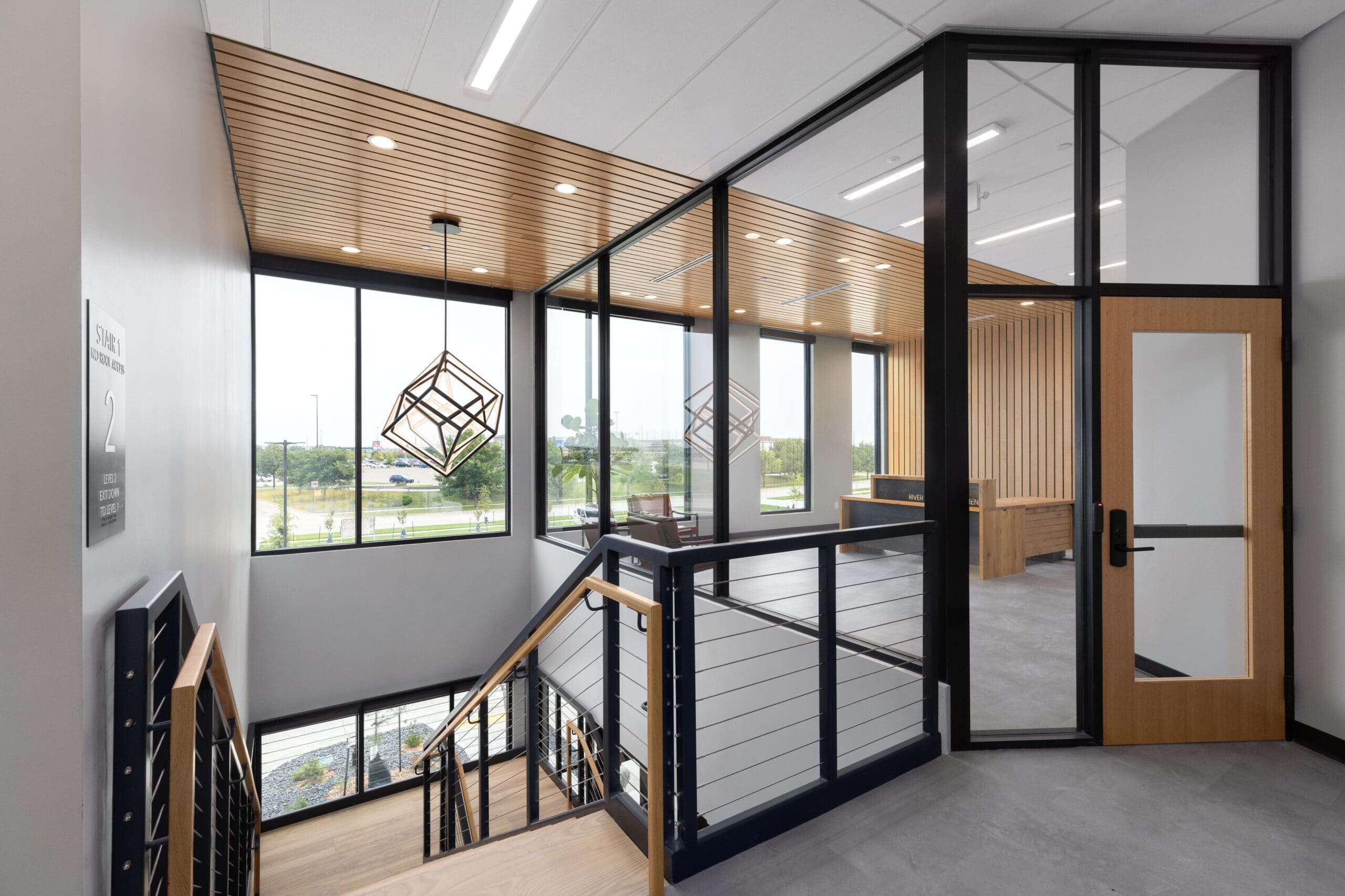 River Rock Project, Interior - Staircase, Drywall Installation